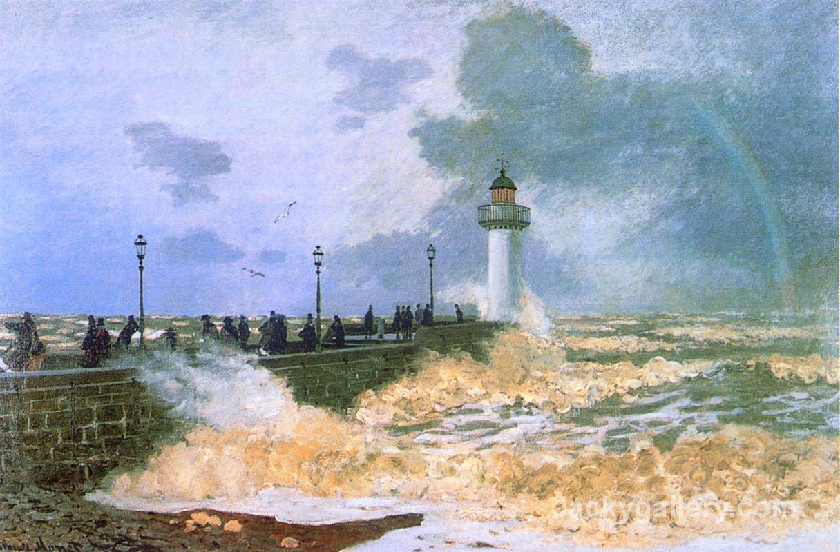 The Jetty at Le Havre by Claude Monet paintings reproduction